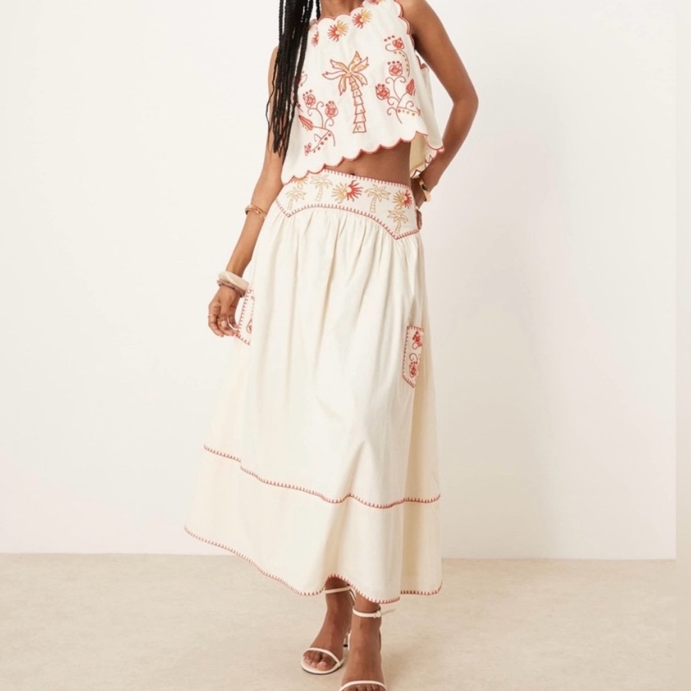 NWT Never Fully Dressed Pollenca Embroidered Skirt